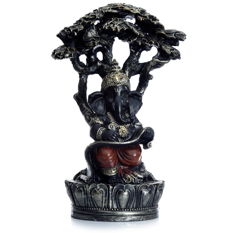 Black and Gold Ganesh Under Tree