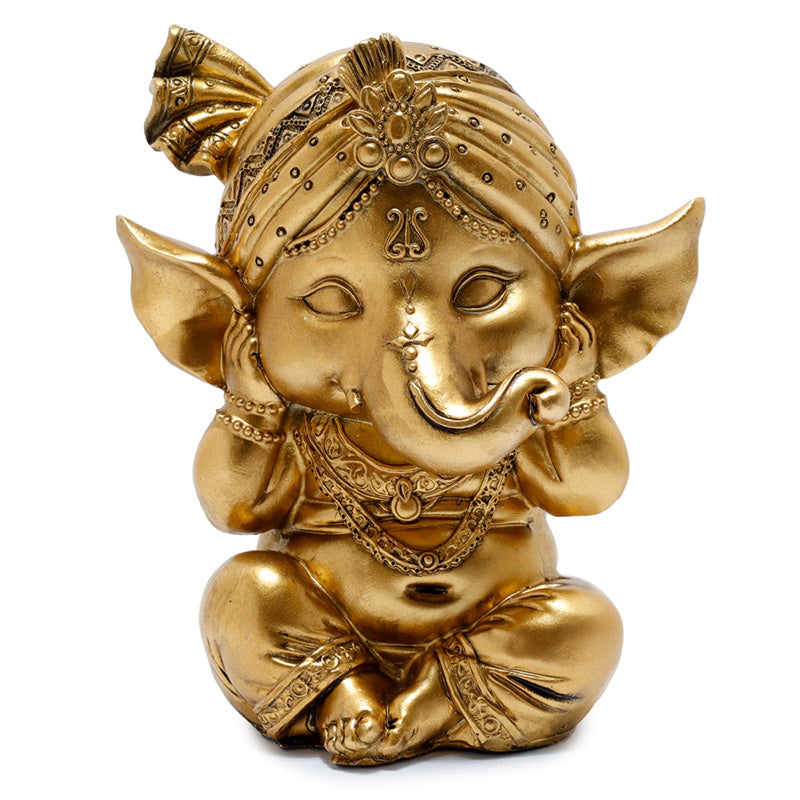 Decorative Set of 3 Ganesh Figurines - Speak No See No Hear No Evil