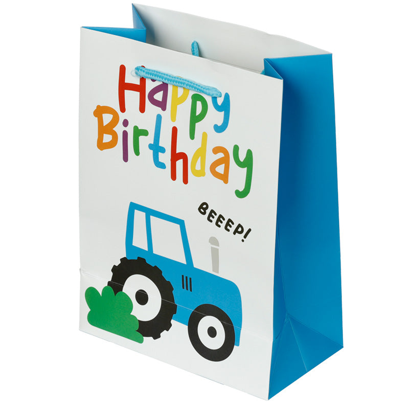 Happy Birthday Little Tractors Medium Gift Bag