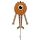 Fun Wooden Wall Hook - Orange Monster Monstarz