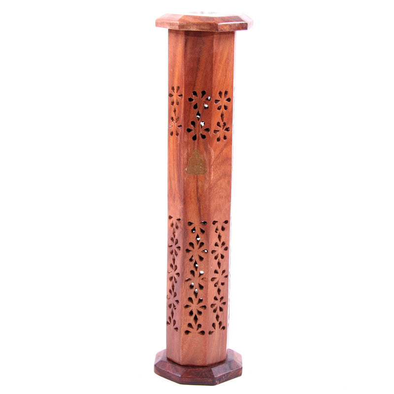 Decorative Sheesham Wood Incense Tower