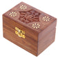 Decorative Sheesham Wood Floral Compartment Box Small