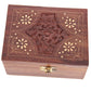 Decorative Sheesham Wood Floral Compartment Box Medium