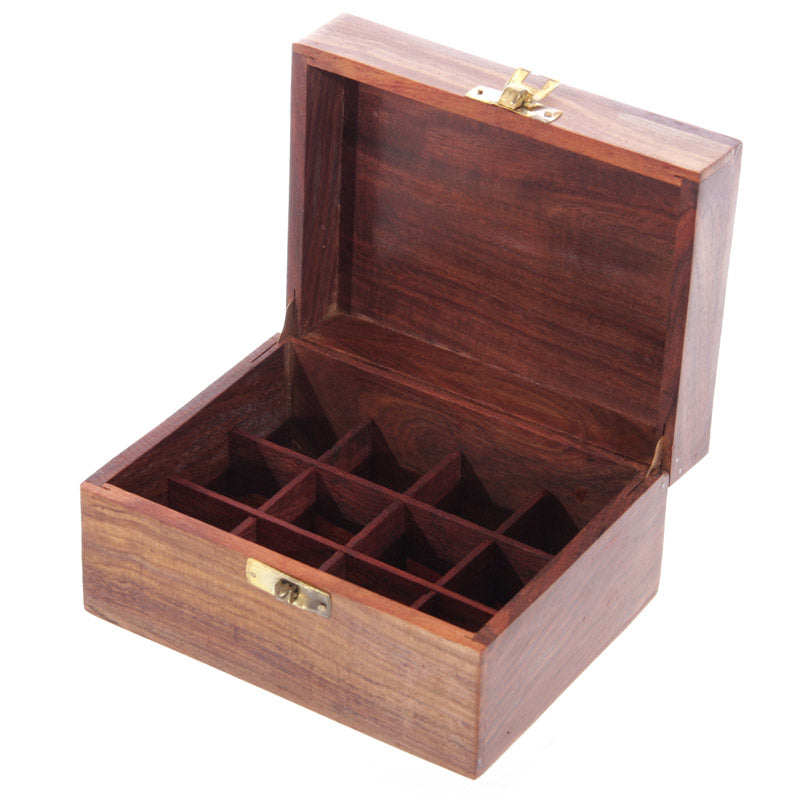 Decorative Sheesham Wood Floral Compartment Box Medium