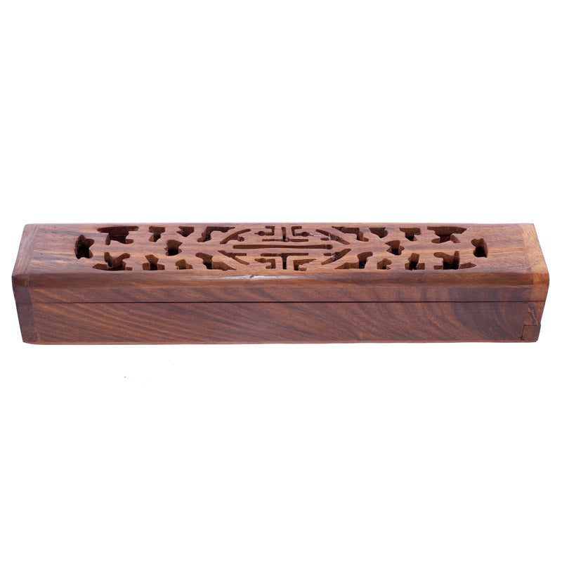 Decorative Sheesham Wood Carved Incense Box