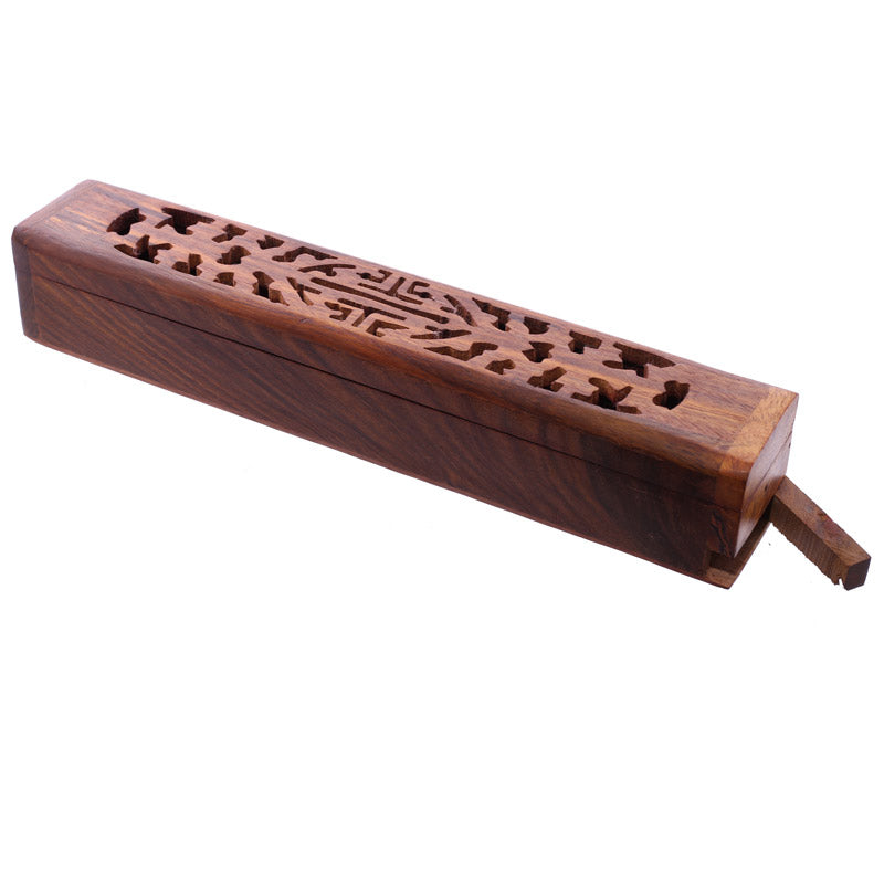 Decorative Sheesham Wood Carved Incense Box