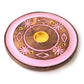 Decorative Round Painted Flower Wooden Incense Burner Ash Catcher