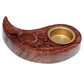 Carved Wood Round Yin Yang Tea Light Holder (Item price is for both halves)