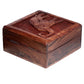 Sheesham Wood Carved Elephant Trinket Box