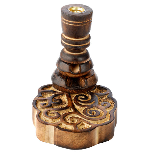 Mango Wood Backflow Incense Burner - Happy Tree