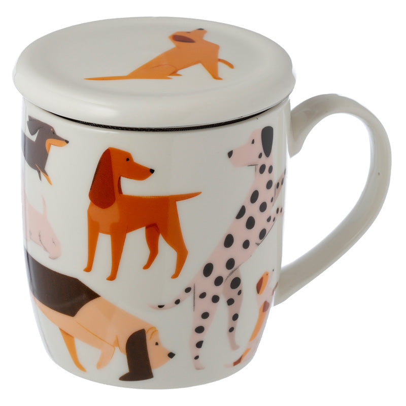 Porcelain Mug  and  Infuser Set - Bark Dog