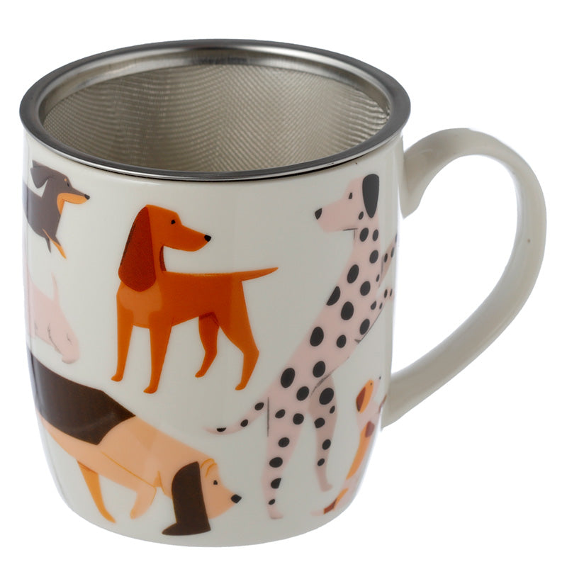 Porcelain Mug  and  Infuser Set - Bark Dog