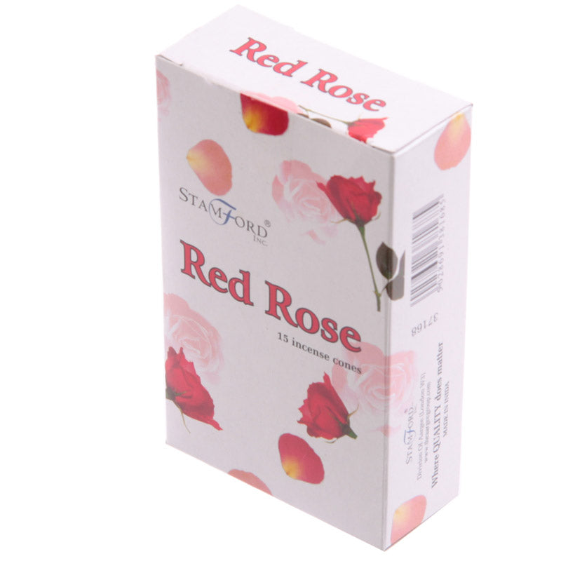 Stamford Hex Incense Cones - Red Rose