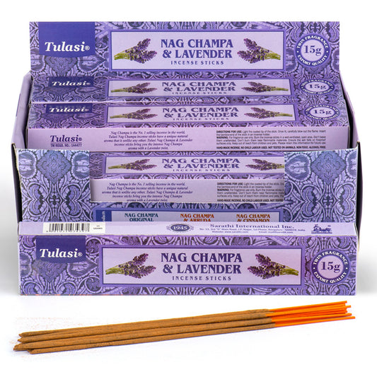 Nag Champa Tulasi Incense Sticks - Lavender