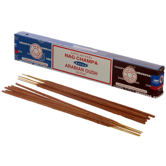 Satya Incense Sticks - Nag Champa  and  Arabian Oudh