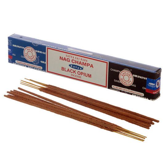 Satya Incense Sticks - Nag Champa  and  Black Opium