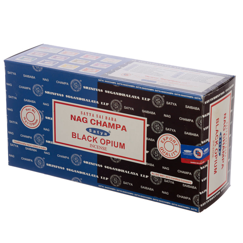 Satya Incense Sticks - Nag Champa  and  Black Opium