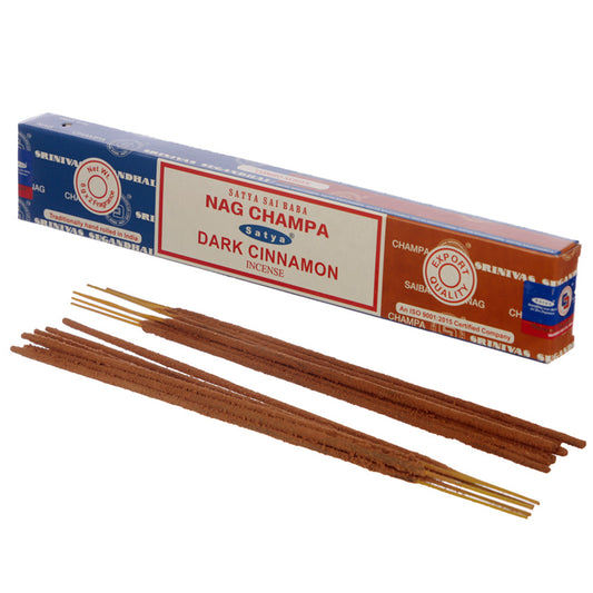 Satya Incense Sticks - Nag Champa  and  Dark Cinnamon