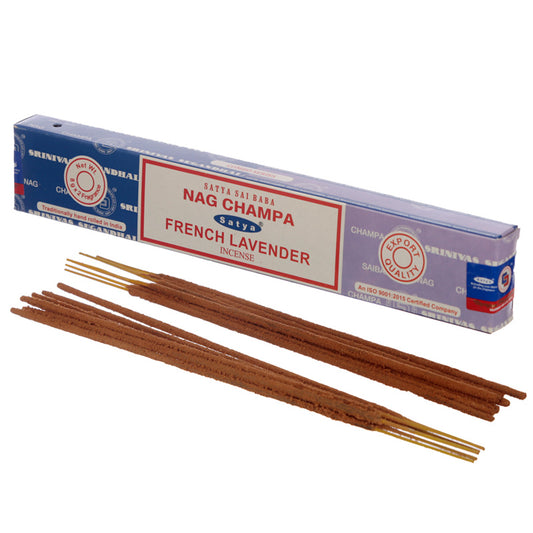 Satya Incense Sticks - Nag Champa  and  French Lavender