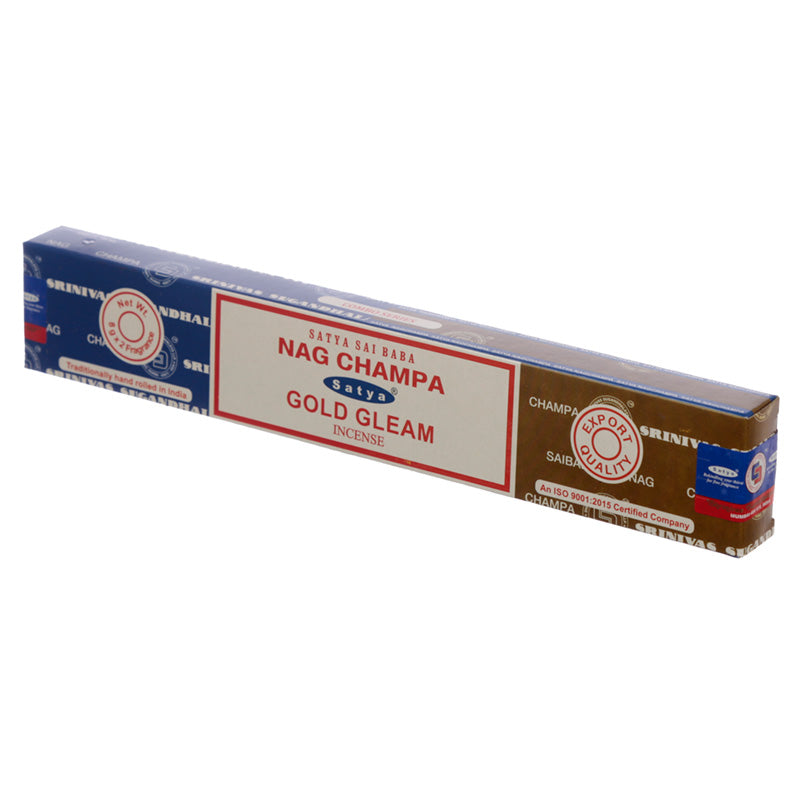 Satya Incense Sticks - Nag Champa  and  Gold Gleam