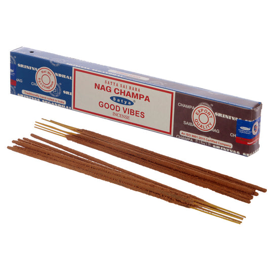 Satya Incense Sticks - Nag Champa  and  Good Vibes