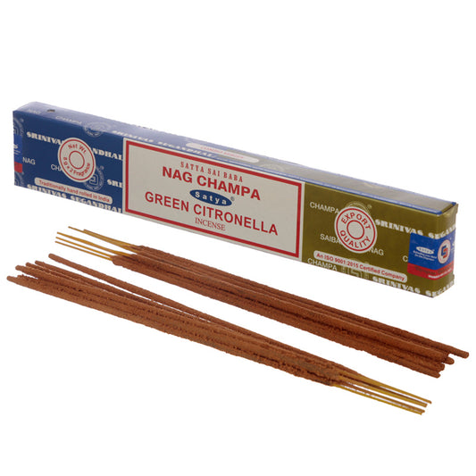 Satya Incense Sticks - Nag Champa  and  Green Citronella