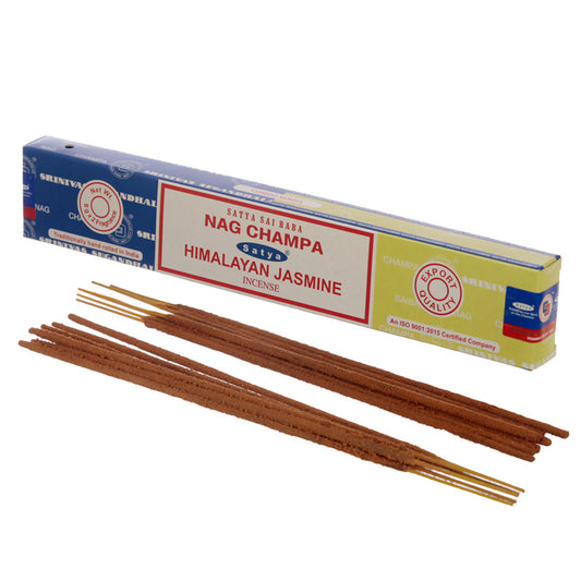 Satya Incense Sticks - Nag Champa  and  Himalayan Jasmine