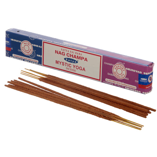 Satya Incense Sticks - Nag Champa  and  Mystic Yoga