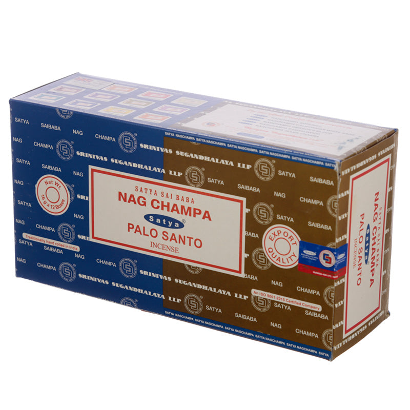 Satya Incense Sticks - Nag Champa  and  Palo Santo