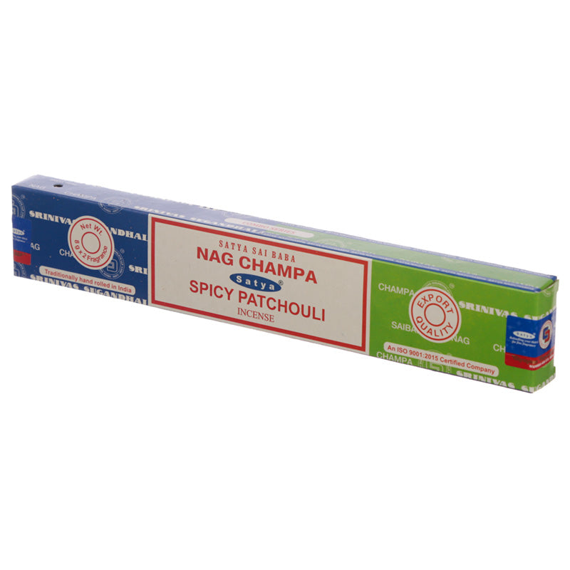 Satya Incense Sticks - Nag Champa  and  Spicy Patchouli