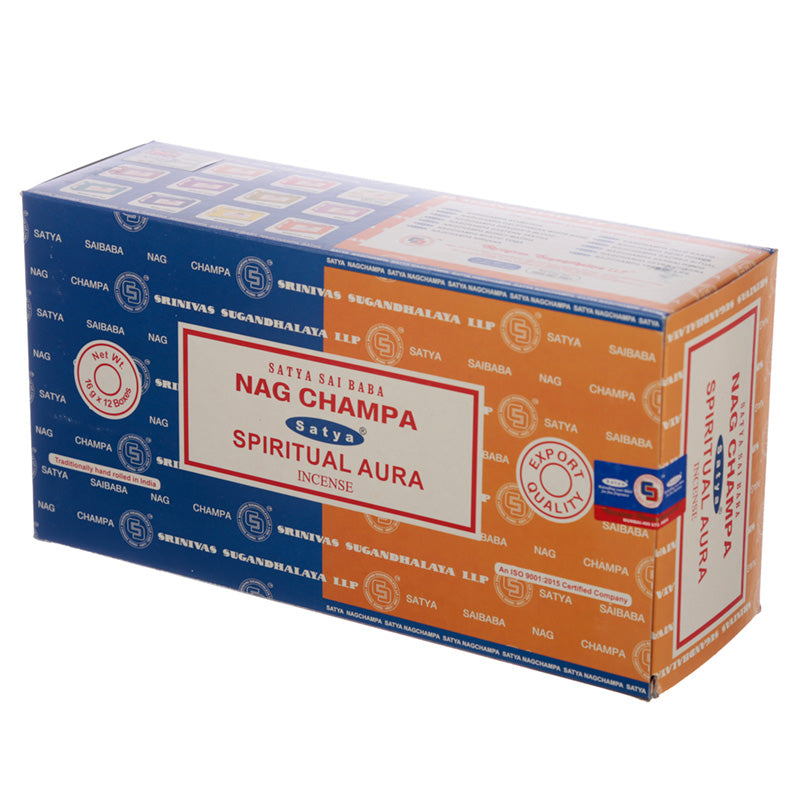 Satya Incense Sticks - Nag Champa  and  Spiritual Aura