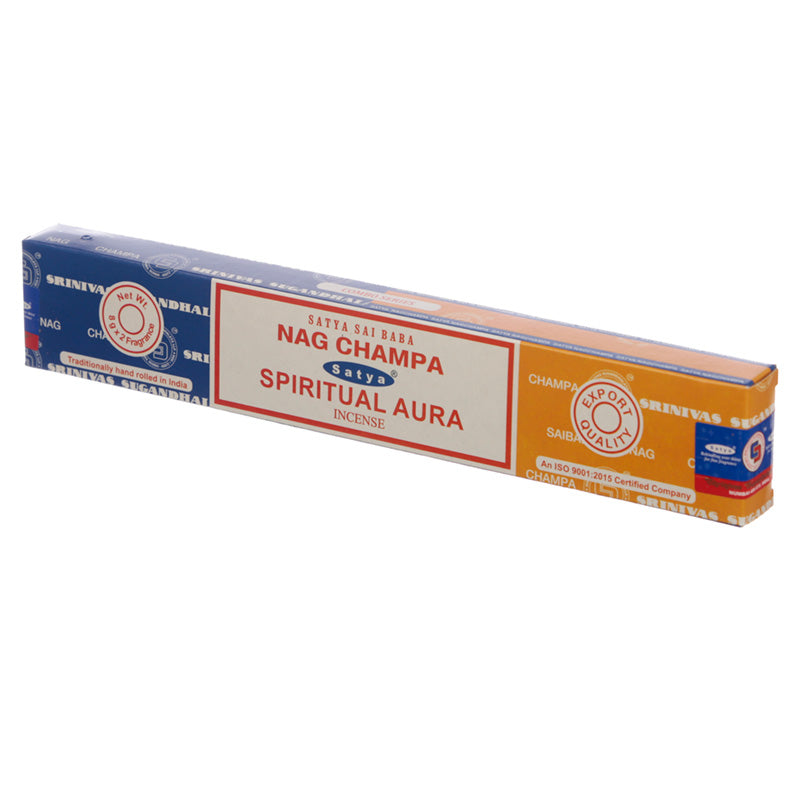 Satya Incense Sticks - Nag Champa  and  Spiritual Aura