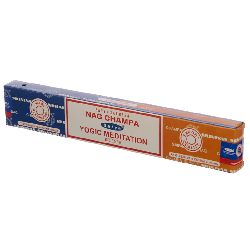 Satya Incense Sticks - Nag Champa  and  Yogic Meditation