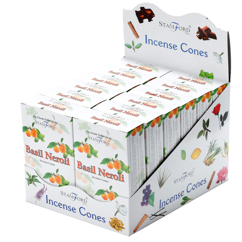 37197 Stamford Incense Cones - Basil  and  Neroli