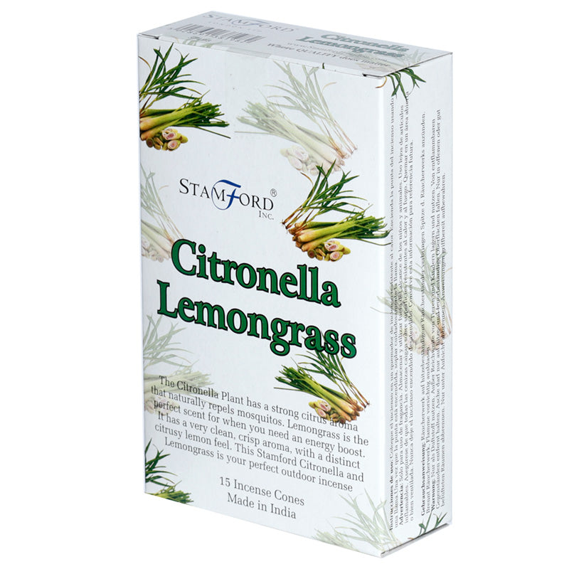 37198 Stamford Incense Cones - Citronella  and  Lemongrass