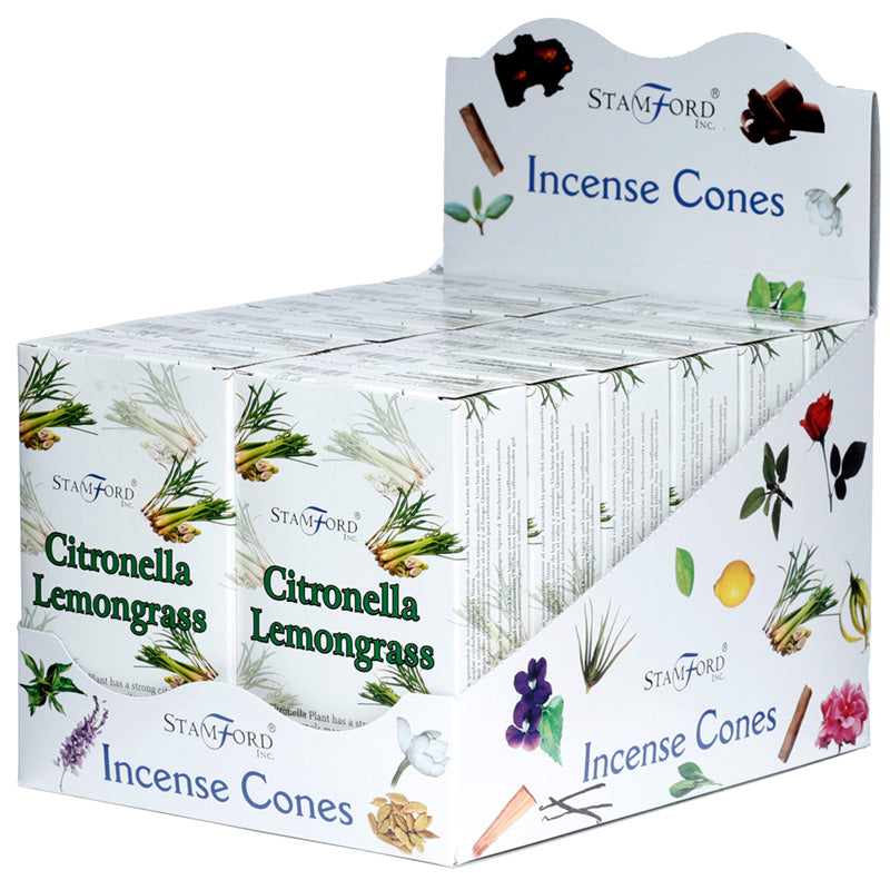 37198 Stamford Incense Cones - Citronella  and  Lemongrass