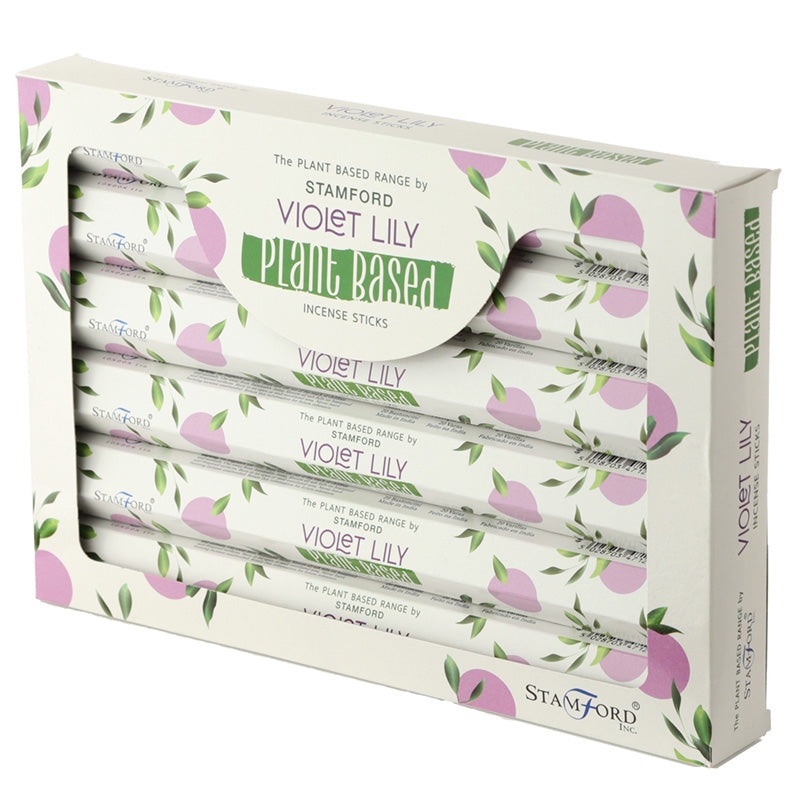 Premium Plant Based Stamford Hex Incense Sticks -  Violet Lilly