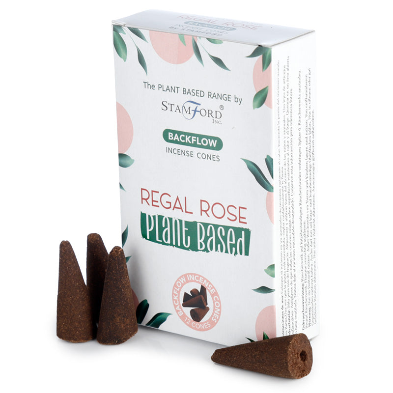 Premium Plant Based Stamford Backflow Incense Cones - Regal Rose