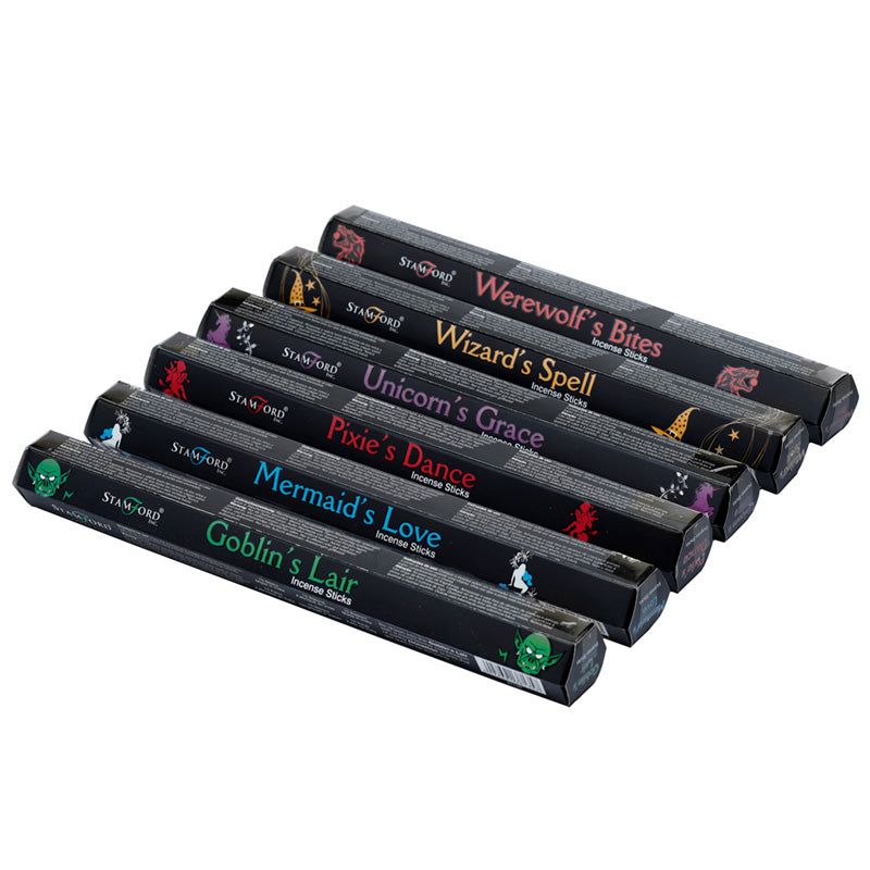 37324 Stamford Hex Black Incense Sticks 6 Pack Variety Set - Mythical Grace