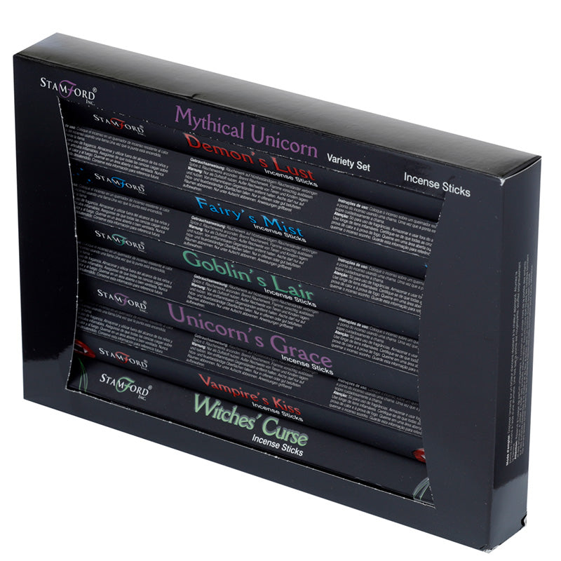 37343 Stamford Hex Black Incense Sticks 6 Pack Variety Set - Mythical Unicorn