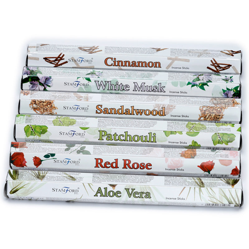 37332 Stamford Hex Incense Sticks 12 Pack Variety Set - Jasmine  and  Co