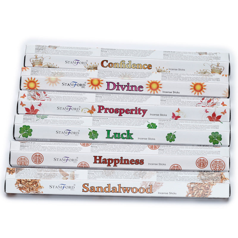 37333 Stamford Hex Incense Sticks 12 Pack Variety Set - Midnight Calm  and  Co