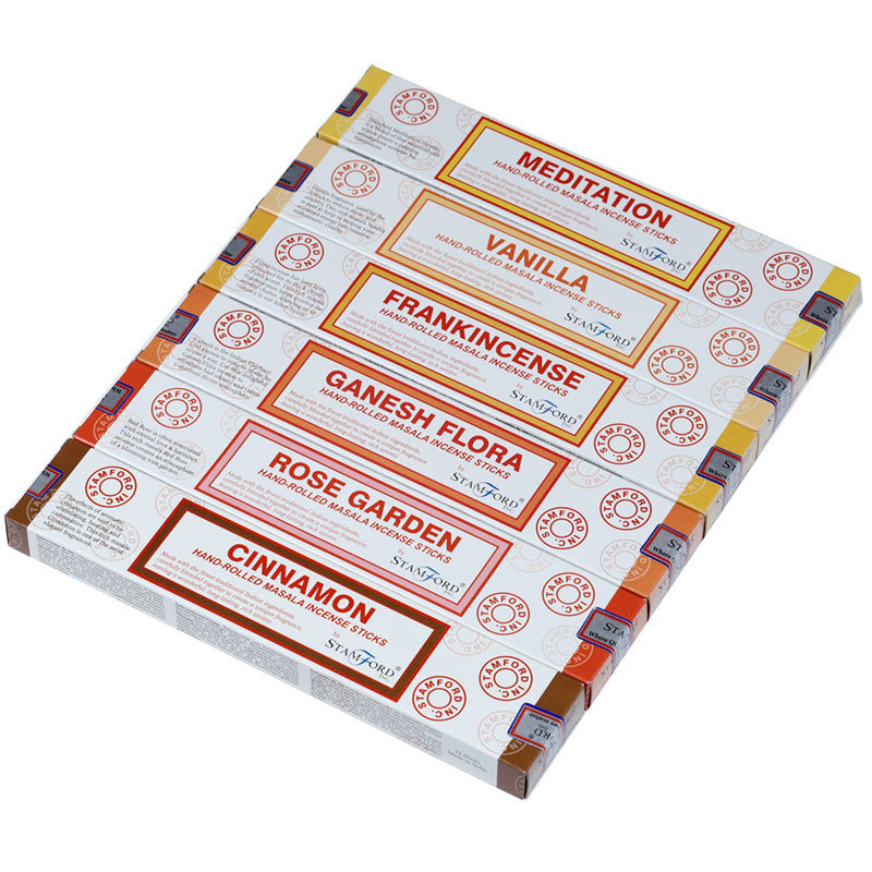 37362 Stamford Masala Incense Sticks 12 Pack Set - Meditating