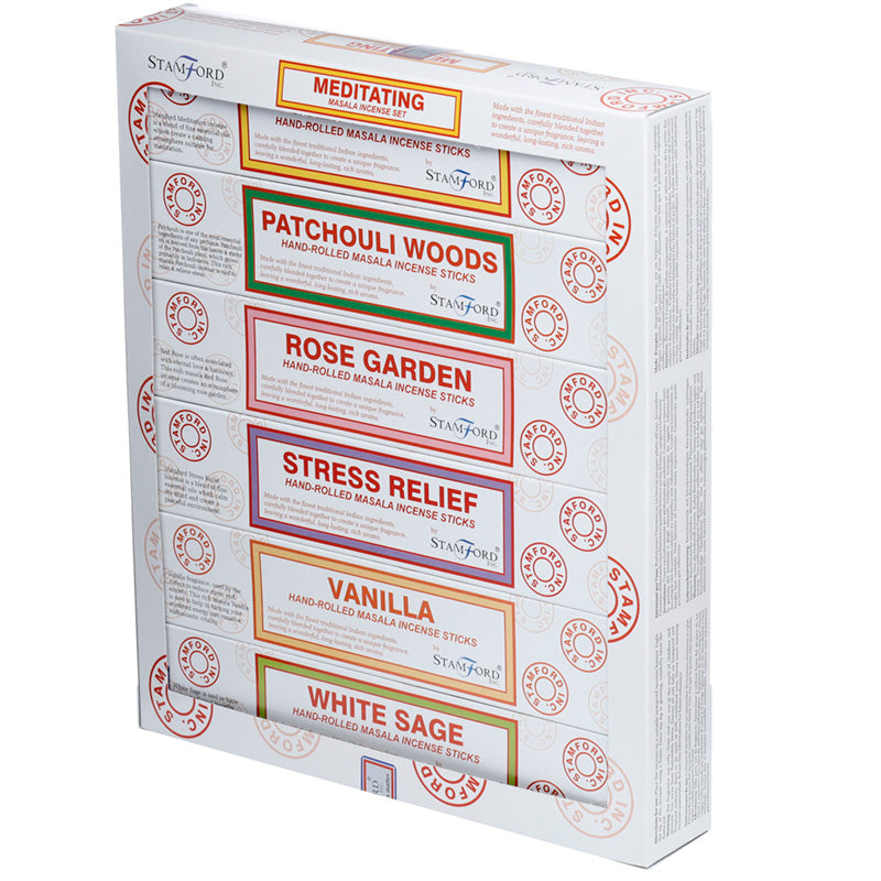 37362 Stamford Masala Incense Sticks 12 Pack Set - Meditating