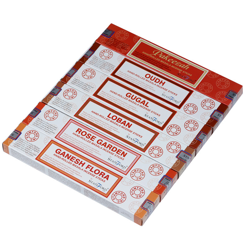 37364 Stamford Masala Incense Sticks 12 Pack Set - Traditional