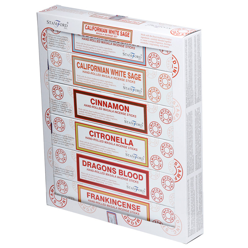 37369 Stamford Masala Incense Sticks 12 Pack Set - Californian White Sage