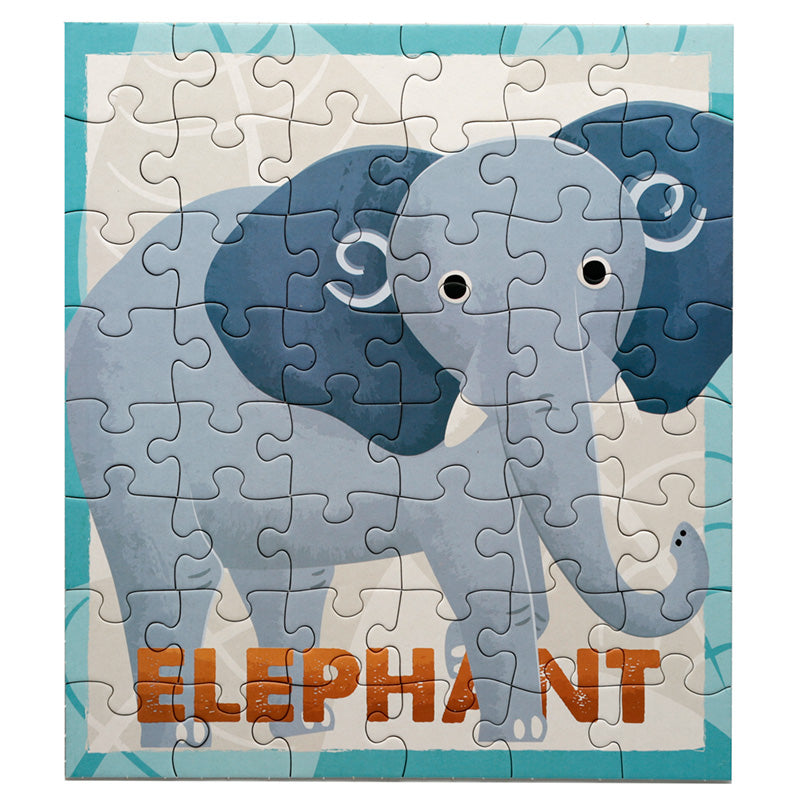 48pc Kids Recycled Jigsaw Puzzle - Zooniverse Surprise