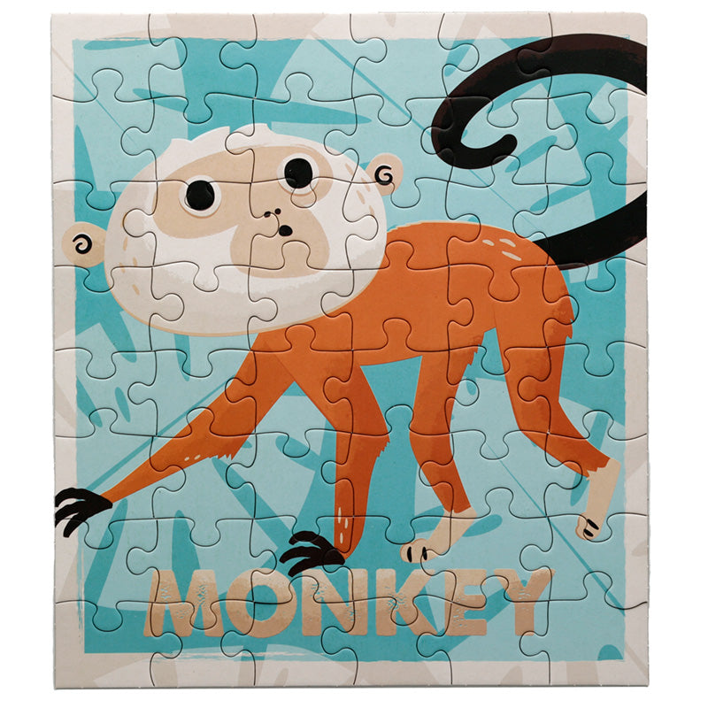 48pc Kids Recycled Jigsaw Puzzle - Zooniverse Surprise