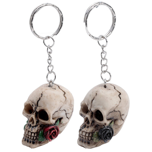 Collectable Skulls and Roses Keyring