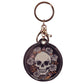 Fun Leatherette Skulls and Roses Keyring